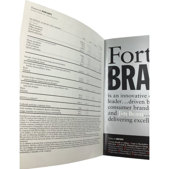 1999 Fortune Brands Annual Report & CEO Letter | Moen Titleist Jim Beam - Picture 3 of 15